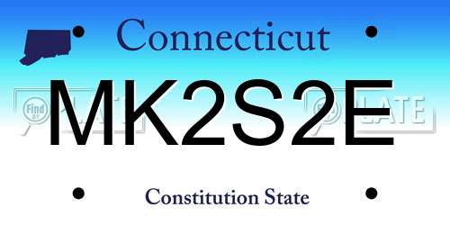 MK2S2E Connecticut License Plate