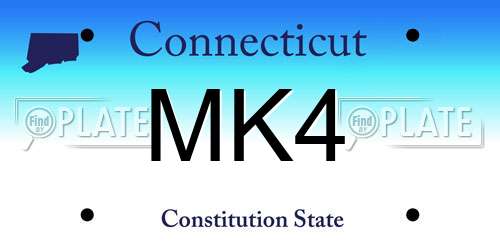 MK4 Connecticut License Plate