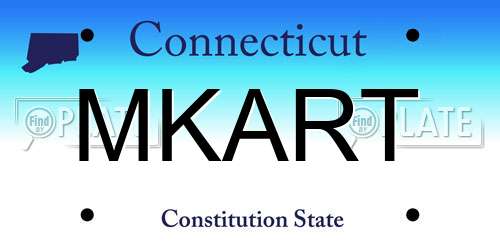 MKART Connecticut License Plate