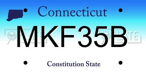 MKF35B Connecticut License Plate