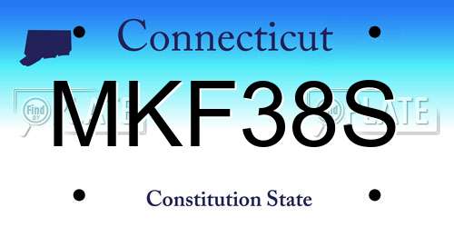MKF38S Connecticut License Plate