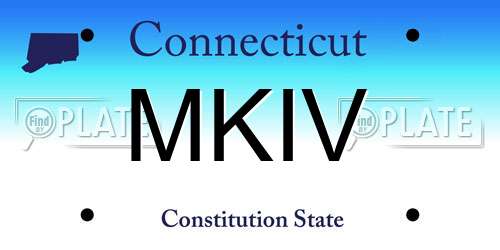 MKIV Connecticut License Plate