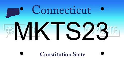 MKTS23 Connecticut License Plate