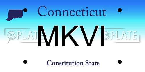 MKVI Connecticut License Plate