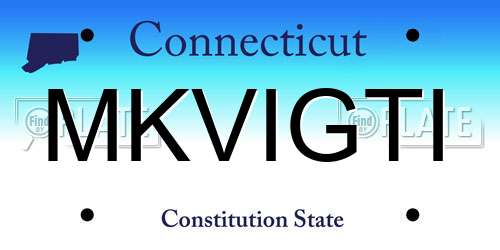 MKVIGTI Connecticut License Plate
