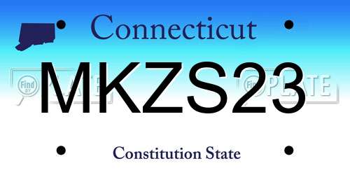 MKZS23 Connecticut License Plate