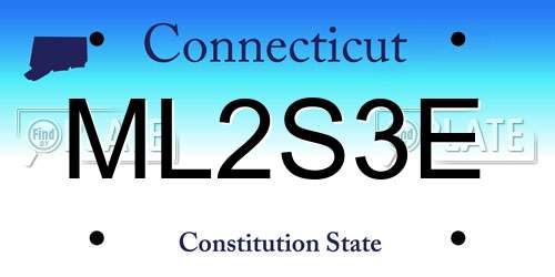 ML2S3E Connecticut License Plate