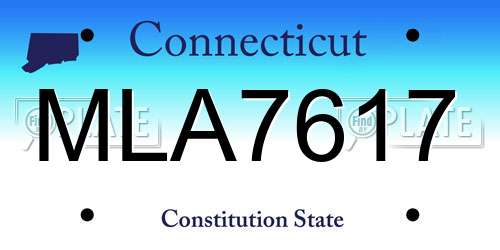 MLA7617 Connecticut License Plate