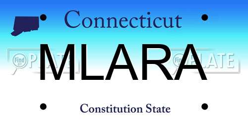 MLARA Connecticut License Plate