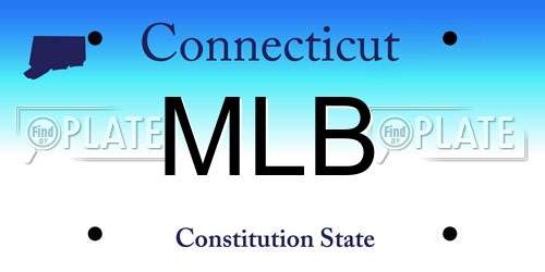 MLB Connecticut License Plate
