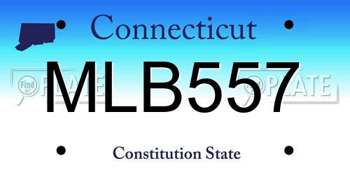 MLB557 Connecticut License Plate