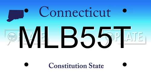 MLB55T Connecticut License Plate