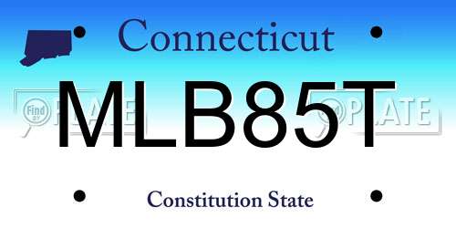 MLB85T Connecticut License Plate