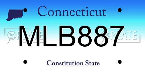 MLB887 Connecticut License Plate