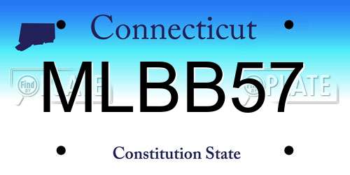 MLBB57 Connecticut License Plate