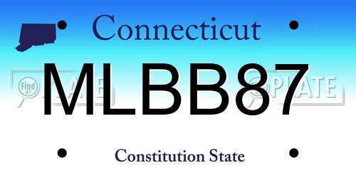 MLBB87 Connecticut License Plate