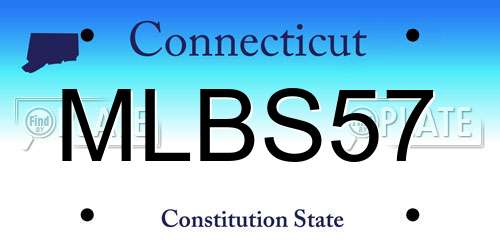 MLBS57 Connecticut License Plate