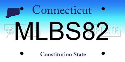 MLBS82 Connecticut License Plate