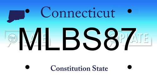 MLBS87 Connecticut License Plate