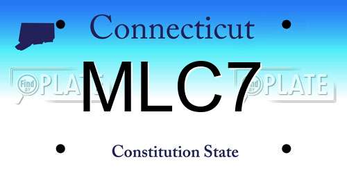 MLC7 Connecticut License Plate