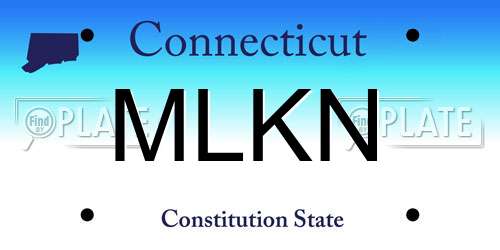 MLKN Connecticut License Plate