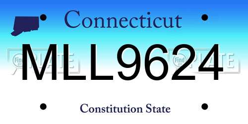 MLL9624 Connecticut License Plate
