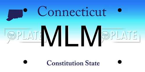 MLM Connecticut License Plate