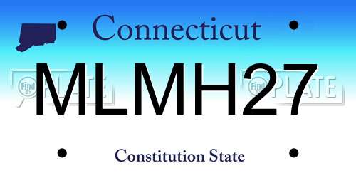 MLMH27 Connecticut License Plate