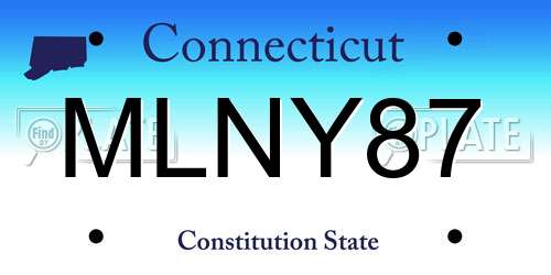 MLNY87 Connecticut License Plate