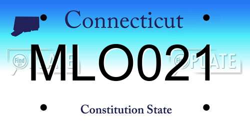 MLO021 Connecticut License Plate