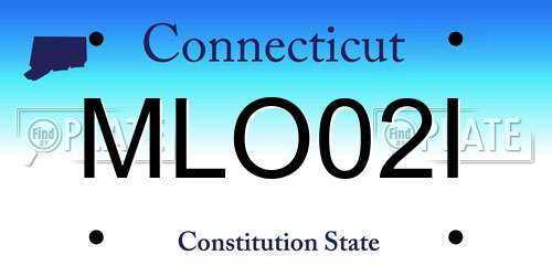 MLO02I Connecticut License Plate