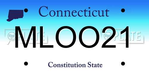 MLOO21 Connecticut License Plate