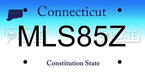 MLS85Z Connecticut License Plate