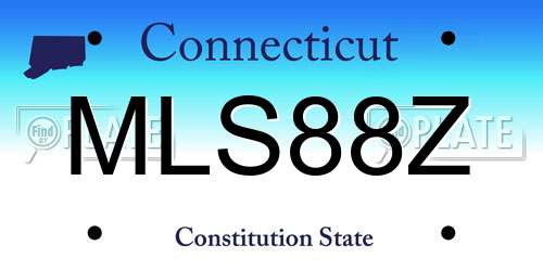 MLS88Z Connecticut License Plate