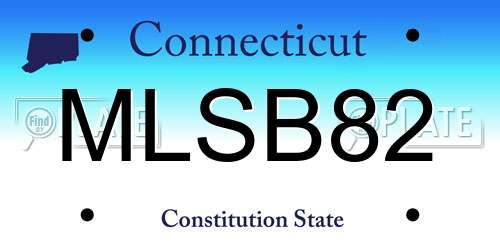 MLSB82 Connecticut License Plate