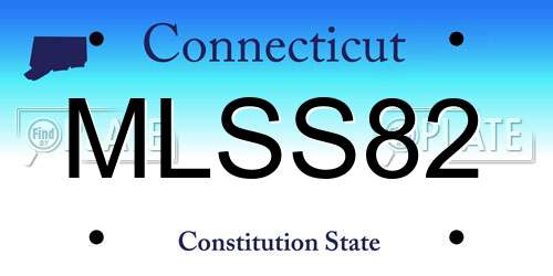 MLSS82 Connecticut License Plate