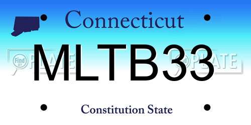 MLTB33 Connecticut License Plate