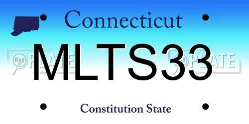MLTS33 Connecticut License Plate