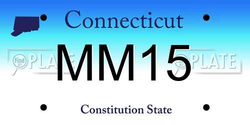 MM15 Connecticut License Plate