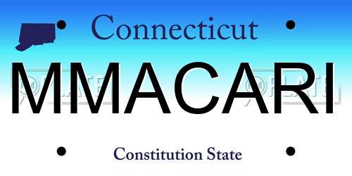 MMACARI Connecticut License Plate