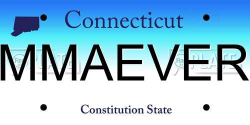 MMAEVER Connecticut License Plate