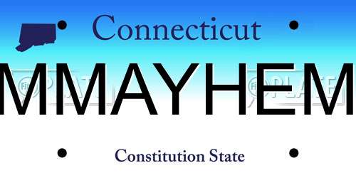 MMAYHEM Connecticut License Plate