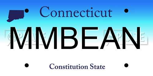 MMBEAN Connecticut License Plate