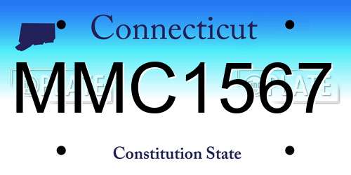 MMC1567 Connecticut License Plate