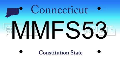 MMFS53 Connecticut License Plate