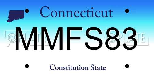 MMFS83 Connecticut License Plate