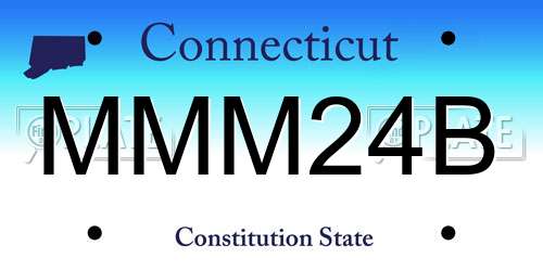 MMM24B Connecticut License Plate