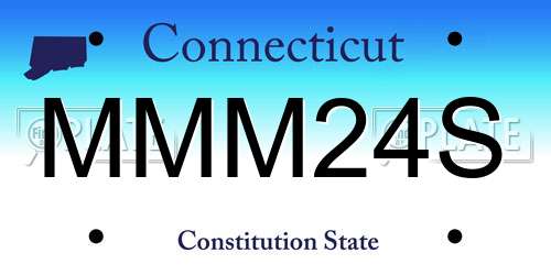 MMM24S Connecticut License Plate