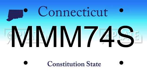 MMM74S Connecticut License Plate