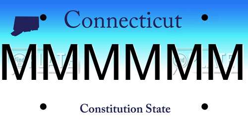 MMMMMM Connecticut License Plate